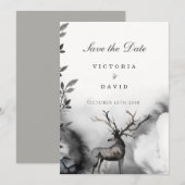 Save The Date Mariage Enregistrer la Date Forêt Enchantée de la  (Devant / Derrière)