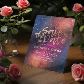 Save The Date Mariage Enregistrer La Date Galaxy Nebula Constell