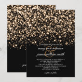 Save The Date Mariage Enregistrer La Date Gold Midnight Glam (Devant / Derrière)