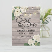 Save The Date Mariage Enregistrer La Date Hydrangea String Light (Debout devant)