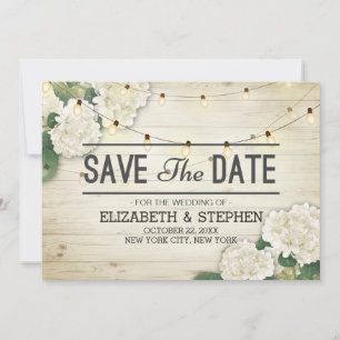 Save The Date Mariage Enregistrer La Date Hydrangea String Light