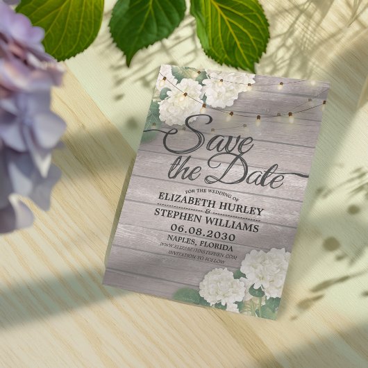 Save The Date Mariage Enregistrer La Date Hydrangea String Light