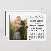 Save The Date Mariage Enregistrer la date Juin 2019 Calendrier P (Devant / Derrière)