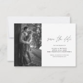 Save The Date Mariage Enregistrer la date manuscrite photo minim (Dos)