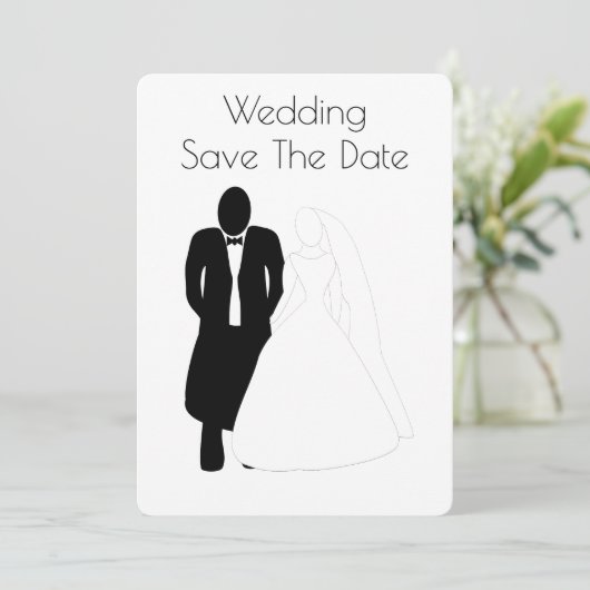 Save The Date Mariage Enregistrer La Date Mariée Salle (Debout devant)