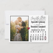Save The Date Mariage Enregistrer la date Mars 2019 Calendrier P (Devant)