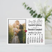 Save The Date Mariage Enregistrer la date Mars 2019 Calendrier P (Debout devant)