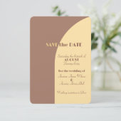Save The Date Mariage Enregistrer la date Mocha Mousse Arché (Debout devant)
