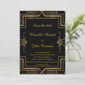 Save The Date Mariage Enregistrer la date, noir, grand-Gatsby, s (Debout devant)