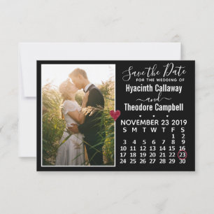 Save The Date Mariage Enregistrer la date Novembre 2019 Calendri