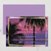 Save The Date Mariage Enregistrer la Date | Nuit Tropicale Exoti (Devant / Derrière)