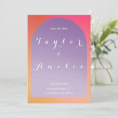 Save The Date Mariage Enregistrer la date Ombre Boho Arch (Debout devant)