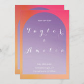 Save The Date Mariage Enregistrer la date Ombre Boho Arch (Devant / Derrière)