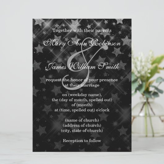 Save The Date Mariage Enregistrer La Date Parties scintillant Ar (Debout devant)