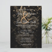 Save The Date Mariage Enregistrer La Date Parties scintillant Or (Debout devant)