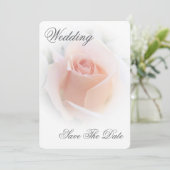 Save The Date Mariage Enregistrer La Date Peach rose Rosebud (Debout devant)