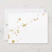 Save The Date MARIAGE | Enregistrer la date PHOTO Bleu éclats (Dos)