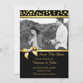 Save The Date Mariage Enregistrer La Date Photo Gold Confetti No (Devant)