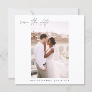 Save The Date Mariage Enregistrer la date Photo Minimaliste