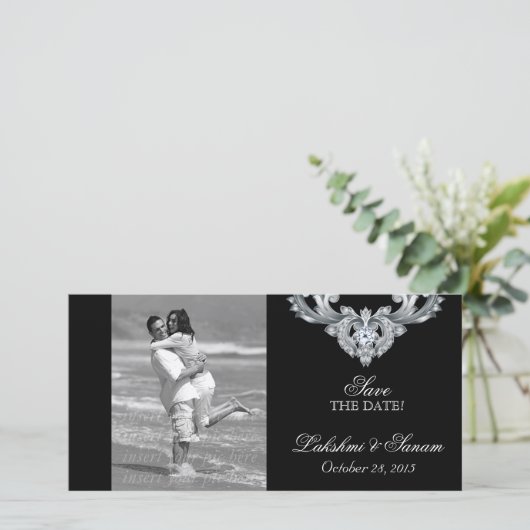 Save The Date Mariage Enregistrer la date Photocard Anniversaire (Debout devant)