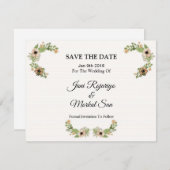 Save The Date Mariage Enregistrer la date PostCard (Devant / Derrière)