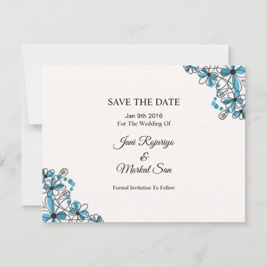 Save The Date Mariage Enregistrer la date PostCard (Devant)