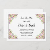 Save The Date Mariage Enregistrer la date PostCard (Devant / Derrière)