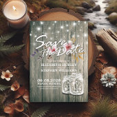 Save The Date Mariage Enregistrer La Date Rustique Bois Mason Lu