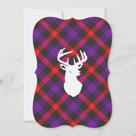 Save The Date Mariage Enregistrer La Date Scottish Tartan Plaid (Dos)