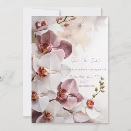 Save The Date Mariage Enregistrer les dates (Devant)