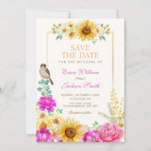 Save The Date Mariage esthétique floral (Devant)