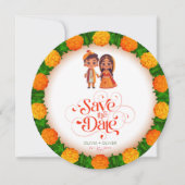 Save The Date Mariage ethnique indien enregistrer la date (Devant)