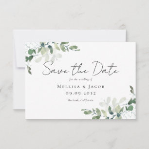 Save The Date Mariage Eucalyptus