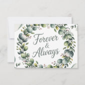 Save The Date Mariage Eucalyptus Vert Mint & Sage (Dos)