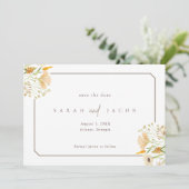 Save The Date Mariage extérieur Fleur sauvage simple (Debout devant)