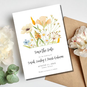 Save The Date Mariage extérieur Fleur sauvage Spring