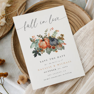 Save The Date Mariage Fantaisiste Citrouille Coup de Foudre d'Au