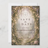 Save The Date Mariage féerique en forêt enchantée (Devant)