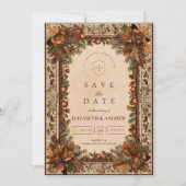Save The Date Mariage Feuille de Chêne d'Automne (Devant)