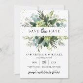 Save The Date Mariage feuille succulent moderne enregistrer la c (Devant)