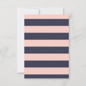 Save The Date Mariage Fleur Inséparables Bleu Marine Enregistrer (Dos)