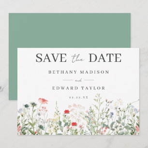 Save The Date Mariage fleur sauvage
