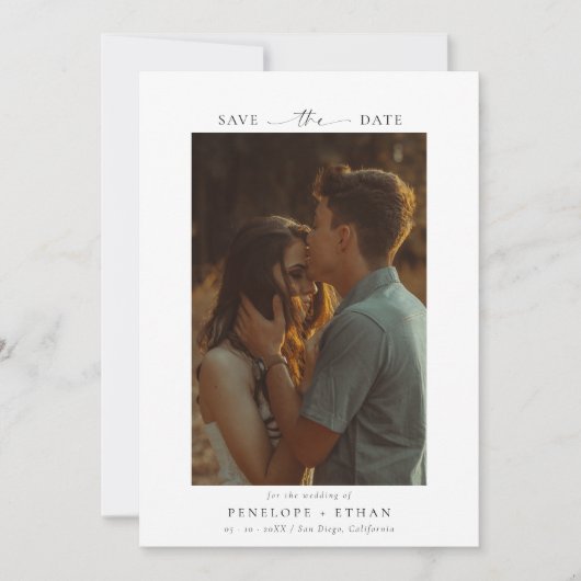 Save The Date Mariage fleur sauvage (Devant)