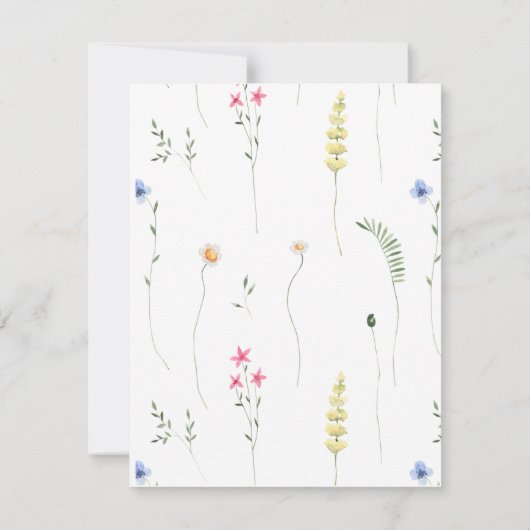 Save The Date Mariage Fleur sauvage (Dos)