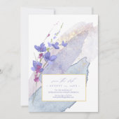 Save The Date Mariage fleur sauvage Aquarelle Peri ID954 (Devant)