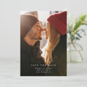 Save The Date Mariage Fleur Sauvage Bohème Simple Élégant (Debout devant)