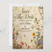 Save The Date Mariage Fleur sauvage Boho Fall (Devant)