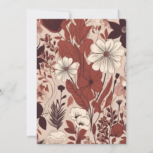 Save The Date Mariage Fleur sauvage de Bourgogne (Dos)