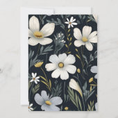 Save The Date Mariage Fleur sauvage Elegant Boho (Dos)