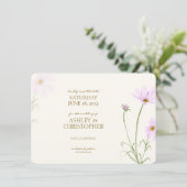 Save The Date Mariage Fleur sauvage élégant Lavender Spring (Debout devant)